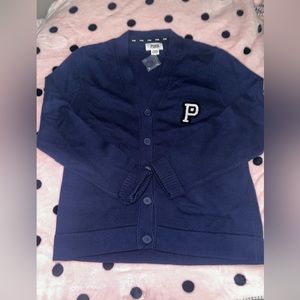 Pink Varsity Cardigan